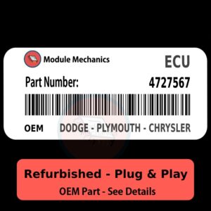 4727567 ECU - PLUG & PLAY - | Dodge - Plymouth - Chrysler | ECM PCM BCM Engine Control Computer OEM