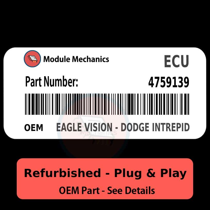 4759139 ECU - PLUG & PLAY - | Eagle Vision - Dodge Intrepid | ECM PCM BCM Engine Control Computer OEM 4759139 ECU - PLUG & PLAY - | Eagle Vision - Dodge Intrepid | ECM PCM BCM Engine Control Computer OEM