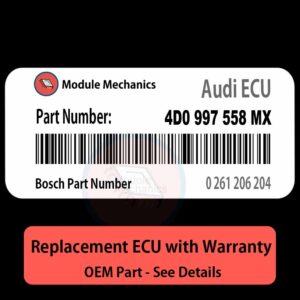4D0997558MX 0261206204 ECU - PLUG & PLAY |  Audi A6 (Bosch) | ECM PCM BCM Engine Control Computer OEM
