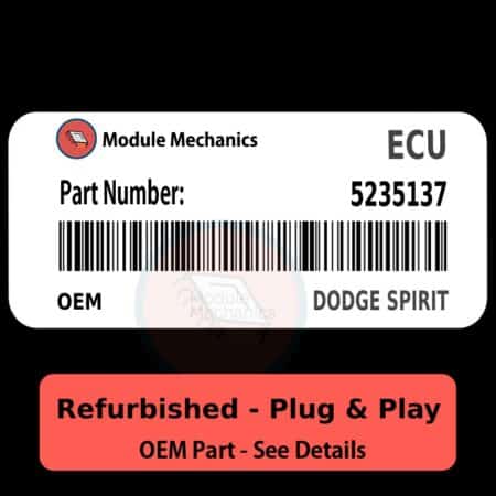 5235137 ECU - PLUG & PLAY - | Dodge Spirit | ECM PCM BCM Engine Control Computer OEM
