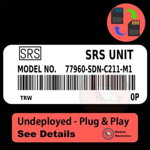 77960-SDN-C211-M1 SRS Unit - UNDEPLOYED | Honda Accord | Airbag Control Computer