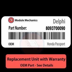 8093700090 ECU - PLUG & PLAY |  Honda Passport | ECM PCM BCM Engine Control Computer OEM