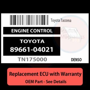 8966104021 TN175000 ECU - PLUG & PLAY |  Toyota Tacoma | ECM PCM BCM Engine Control Computer OEM
