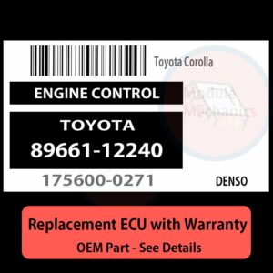 8966112240 1756000271 ECU - PLUG & PLAY |  Toyota Corolla | ECM PCM BCM Engine Control Computer OEM