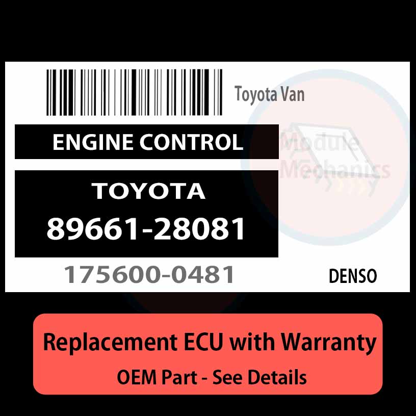 8966128081 1756000481 ECU - PLUG & PLAY | Toyota Van | ECM PCM BCM Engine Control Computer OEM 8966128081 1756000481 ECU - PLUG & PLAY | Toyota Van | ECM PCM BCM Engine Control Computer OEM