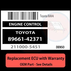8966142371 2110005451 ECU - PLUG & PLAY |  Toyota RAV4 | ECM PCM BCM Engine Control Computer OEM
