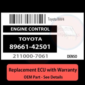 8966142501 2110007061 ECU - PLUG & PLAY |  Toyota RAV4 | ECM PCM BCM Engine Control Computer OEM