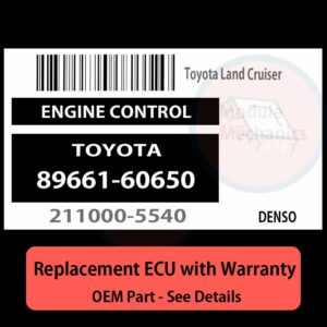 8966160650 2110005540 ECU - PLUG & PLAY |  Toyota Land Cruiser | ECM PCM BCM Engine Control Computer OEM