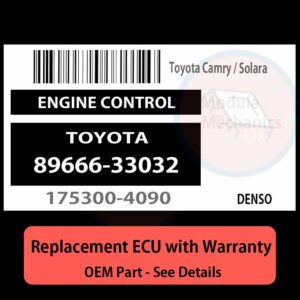 8966633032 1753004090 ECU - PLUG & PLAY |  Toyota Camry / Solara | ECM PCM BCM Engine Control Computer OEM