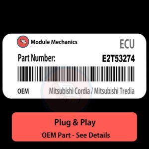 E2T53274 ECU - PLUG & PLAY |  Mitsubishi Cordia / Mitsubishi Tredia | ECM PCM BCM Engine Control Computer OEM