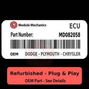 MD082058 ECU - PLUG & PLAY - | Dodge - Plymouth - Chrysler | ECM PCM BCM Engine Control Computer OEM