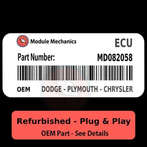MD082058 ECU - PLUG & PLAY - | Dodge - Plymouth - Chrysler | ECM PCM BCM Engine Control Computer OEM