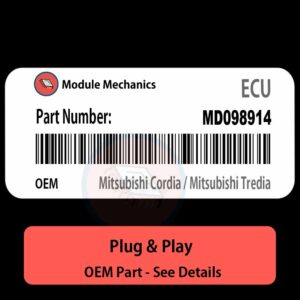 MD098914 ECU - PLUG & PLAY |  Mitsubishi Cordia / Mitsubishi Tredia | ECM PCM BCM Engine Control Computer OEM