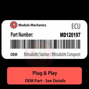 MD120197 ECU - PLUG & PLAY |  Mitsubishi Starion / Mitsubishi Conquest | ECM PCM BCM Engine Control Computer OEM