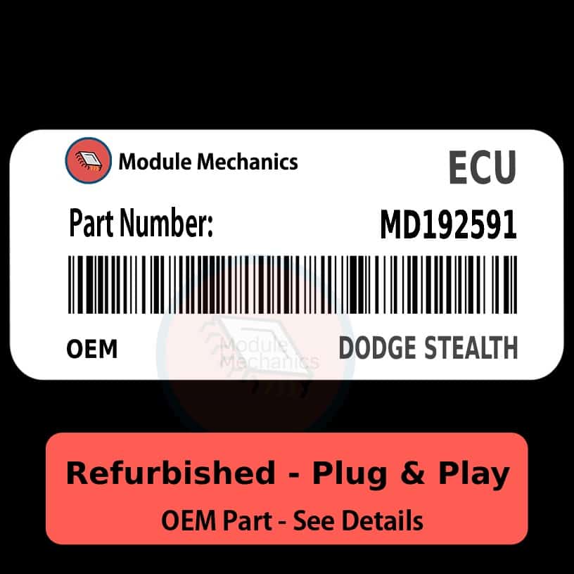 MD192591 ECU - PLUG & PLAY - | Dodge Stealth | ECM PCM BCM Engine Control Computer OEM MD192591 ECU - PLUG & PLAY - | Dodge Stealth | ECM PCM BCM Engine Control Computer OEM