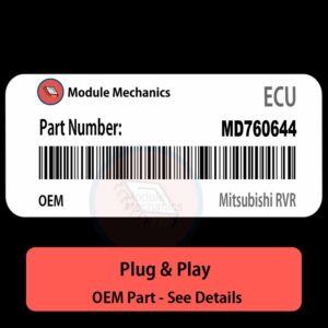 MD760644 ECU - PLUG & PLAY |  Mitsubishi RVR | ECM PCM BCM Engine Control Computer OEM