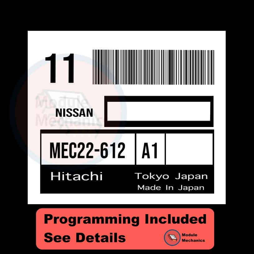 MEC22-612 ECU with PROGRAMMING - VIN & Security | Infiniti G20 | ECM PCM Engine Control Computer OEM MEC22-612 ECU with PROGRAMMING - VIN & Security | Infiniti G20 | ECM PCM Engine Control Computer OEM
