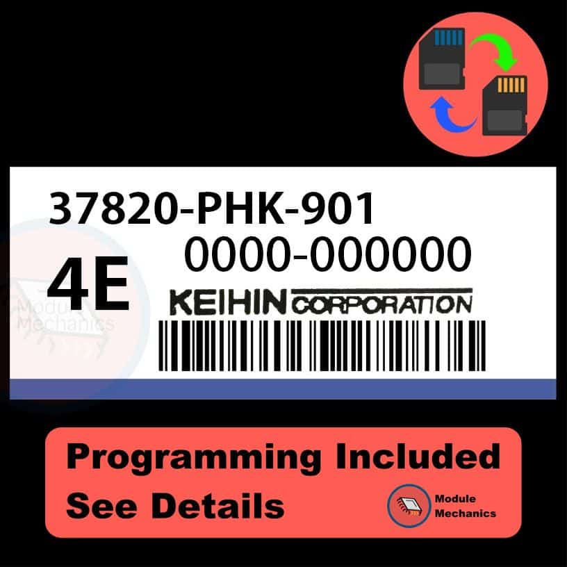37820-PHK-901 ECU with PROGRAMMING - VIN & Security | Honda CRV | ECM PCM Engine Control Computer OEM 37820-PHK-901 ECU with PROGRAMMING - VIN & Security | Honda CRV | ECM PCM Engine Control Computer OEM