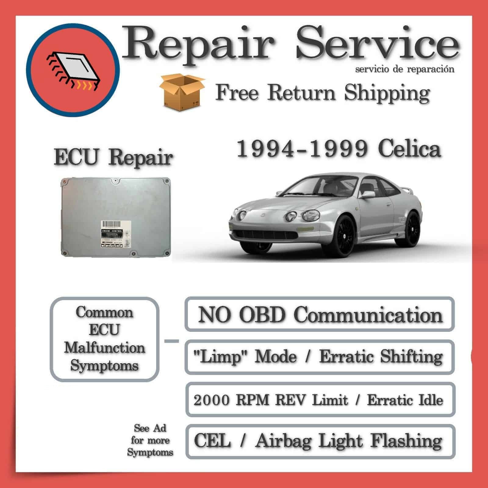 1994-1999 Toyota Celica Engine Computer ECU Repair Service 1994-1999 Toyota Celica Engine Computer ECU Repair Service