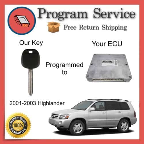 2001-2003 Toyota Highlander ECU to Key Programming Service