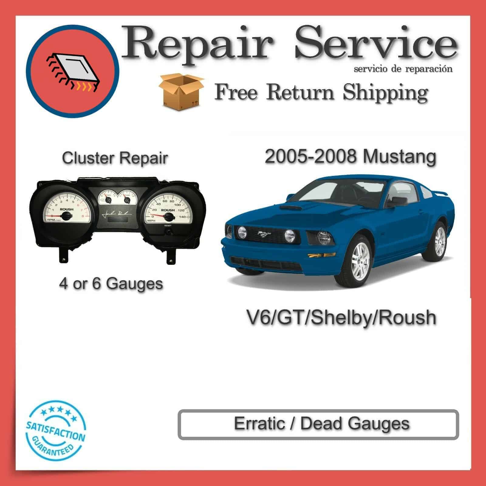 2005-2009 Ford Mustang Gauge Cluster Repair Service 2005-2009 Ford Mustang Gauge Cluster Repair Service