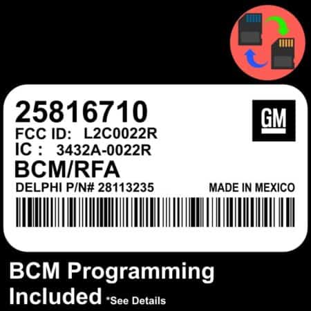 25816710 W/ PROGRAMMING Chevrolet Colorado BCM BCU Body Control Module