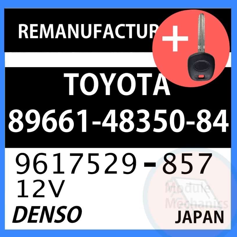 89661-48350-84 ECU & Programmed Master Key for Toyota Highlander | OEM Denso 89661-48350-84 ECU & Programmed Master Key for Toyota Highlander | OEM Denso