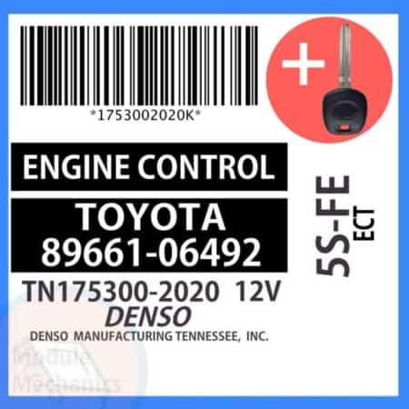 89661-06492 ECU & Programmed Master Key for Toyota Camry | OEM Denso