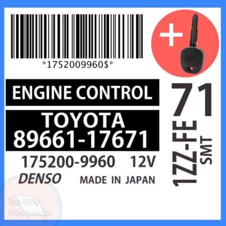 89661-17671 ECU & Programmed Master Key for Toyota MR2 | OEM Denso