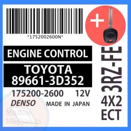 89661-3D352 ECU & Programmed Master Key for Toyota 4Runner | OEM Denso