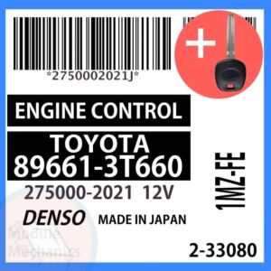 89661-3T660 ECU & Programmed Master Key for Toyota Camry | OEM Denso