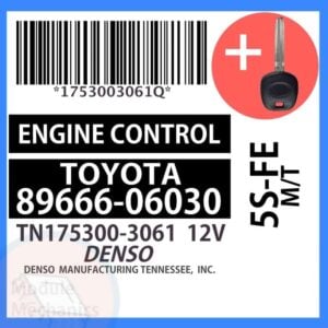 89666-06030 ECU & Programmed Master Key for Toyota Camry | OEM Denso