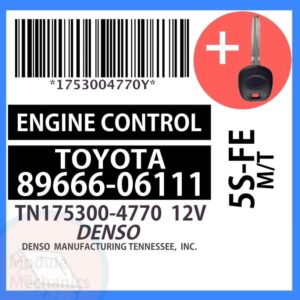 89666-06111 ECU & Programmed Master Key for Toyota Camry | OEM Denso