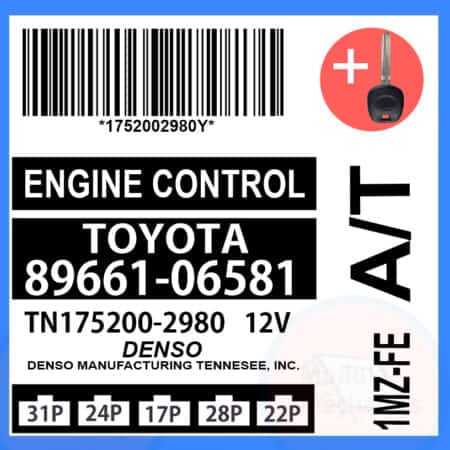 Compatible: 1998 Toyota Camry OEM Part Number: 89661-06581 | 8966106581 | 1752002980Y