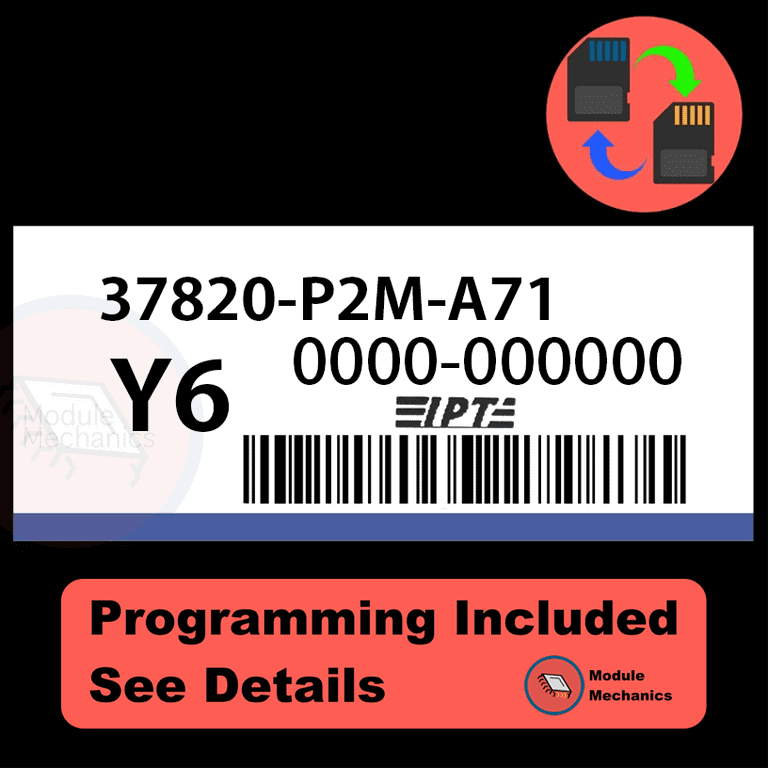 37820-P2M-A71 ECU with PROGRAMMING - VIN & Security | Honda CRV | ECM PCM Engine Control Computer OEM 37820-P2M-A71 ECU with PROGRAMMING - VIN & Security | Honda CRV | ECM PCM Engine Control Computer OEM