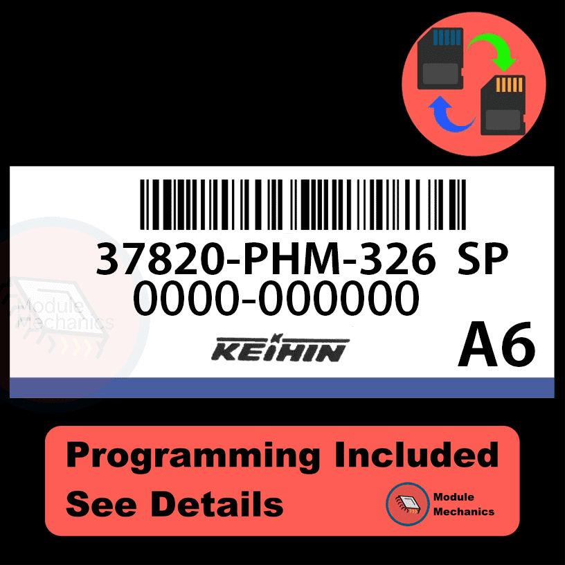 37820-PHM-326 ECU with PROGRAMMING - VIN & Security | Honda Insight | ECM PCM Engine Control Computer OEM 37820-PHM-326