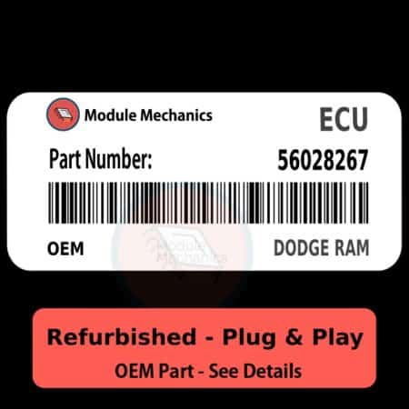 56028267 ECU - PLUG & PLAY - | Dodge Ram | ECM PCM BCM Engine Control Computer OEM