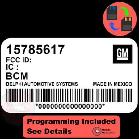 15785617 W/ PROGRAMMING Chevrolet Colorado BCM BCU Body Control Module OEM