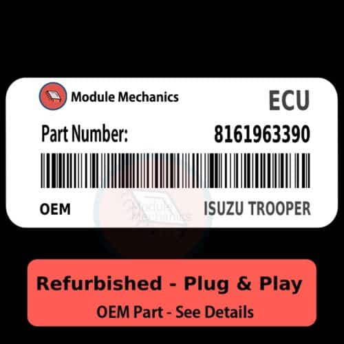 8161963390 ECU - PLUG & PLAY |  Isuzu Trooper | ECM PCM BCM Engine Control Computer OEM