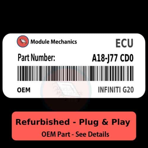 A18-J77 CD0 ECU - PLUG & PLAY |  Infiniti G20 | ECM PCM BCM Engine Control Computer OEM