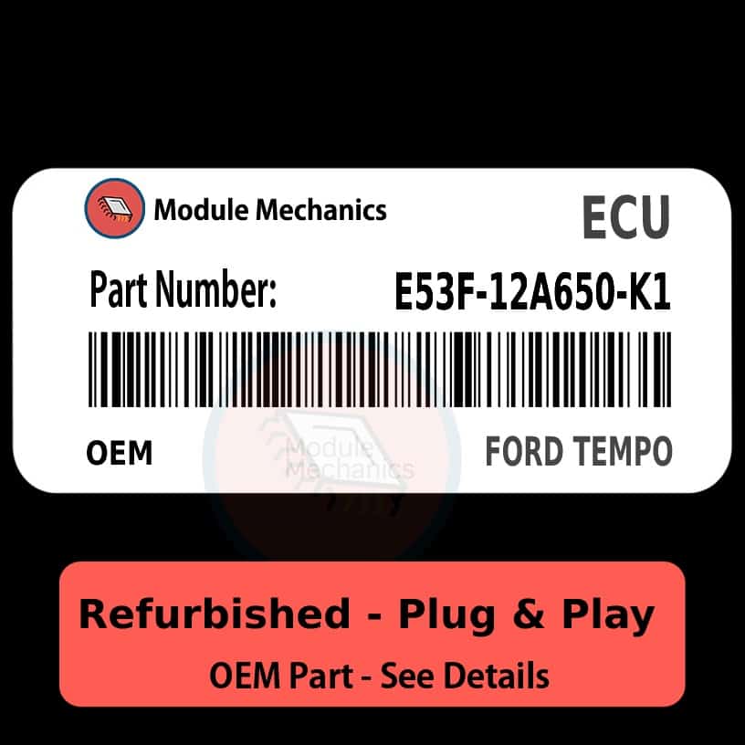 E53F-12A650-K1 ECU - PLUG & PLAY | Ford Tempo | ECM PCM BCM Engine Control Computer OEM E53F-12A650-K1 ECU - PLUG & PLAY | Ford Tempo | ECM PCM BCM Engine Control Computer OEM