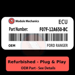 F07F-12A650-BC ECU - PLUG & PLAY |  Ford Ranger | ECM PCM BCM Engine Control Computer OEM