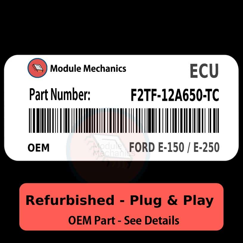 F2TF-12A650-TC ECU - PLUG & PLAY | Ford E-150 / E-250 | ECM PCM BCM Engine Control Computer OEM F2TF-12A650-TC ECU - PLUG & PLAY | Ford E-150 / E-250 | ECM PCM BCM Engine Control Computer OEM
