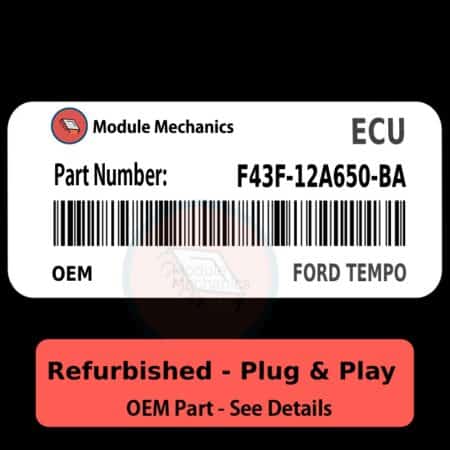 F43F-12A650-BA ECU - PLUG & PLAY |  Ford Tempo | ECM PCM BCM Engine Control Computer OEM