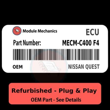 MECM-C400 F4 ECU - PLUG & PLAY |  Nissan Quest | ECM PCM BCM Engine Control Computer OEM