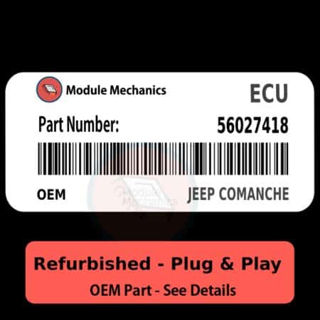 56027418 ECU - PLUG & PLAY |  Jeep Comanche | ECM PCM BCM Engine Control Computer OEM
