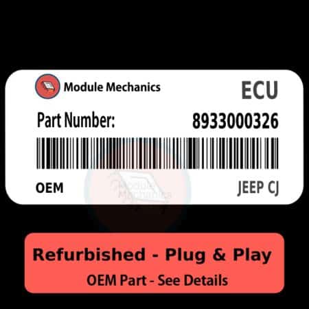 8933000326 ECU - PLUG & PLAY |  Jeep CJ | ECM PCM BCM Engine Control Computer OEM