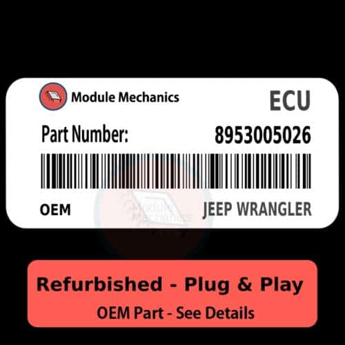 8953005026 ECU - PLUG & PLAY |  Jeep Cherokee | ECM PCM BCM Engine Control Computer OEM
