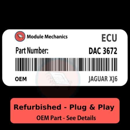 DAC 3672 ECU - PLUG & PLAY |  Jaguar XJ6 | ECM PCM BCM Engine Control Computer OEM