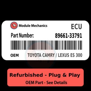 89661-33791 ECU - PLUG & PLAY |  Toyota Camry / Lexus ES 300 | ECM PCM BCM Engine Control Computer OEM